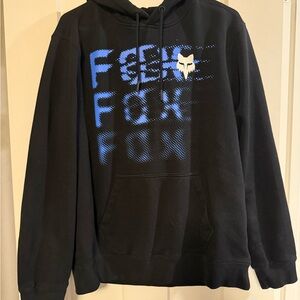 Fox Men's Hoodie with Blue and White Graphic